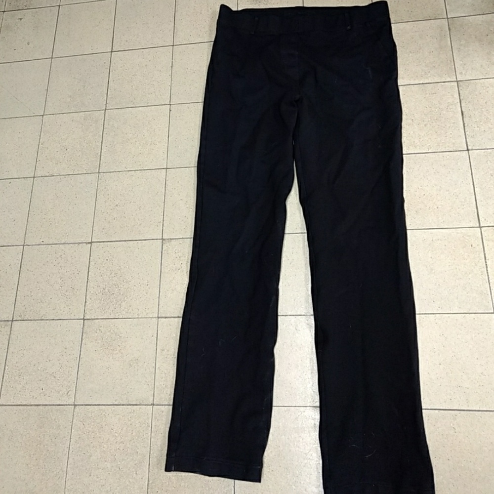 Large black straight leg dress yoga pants